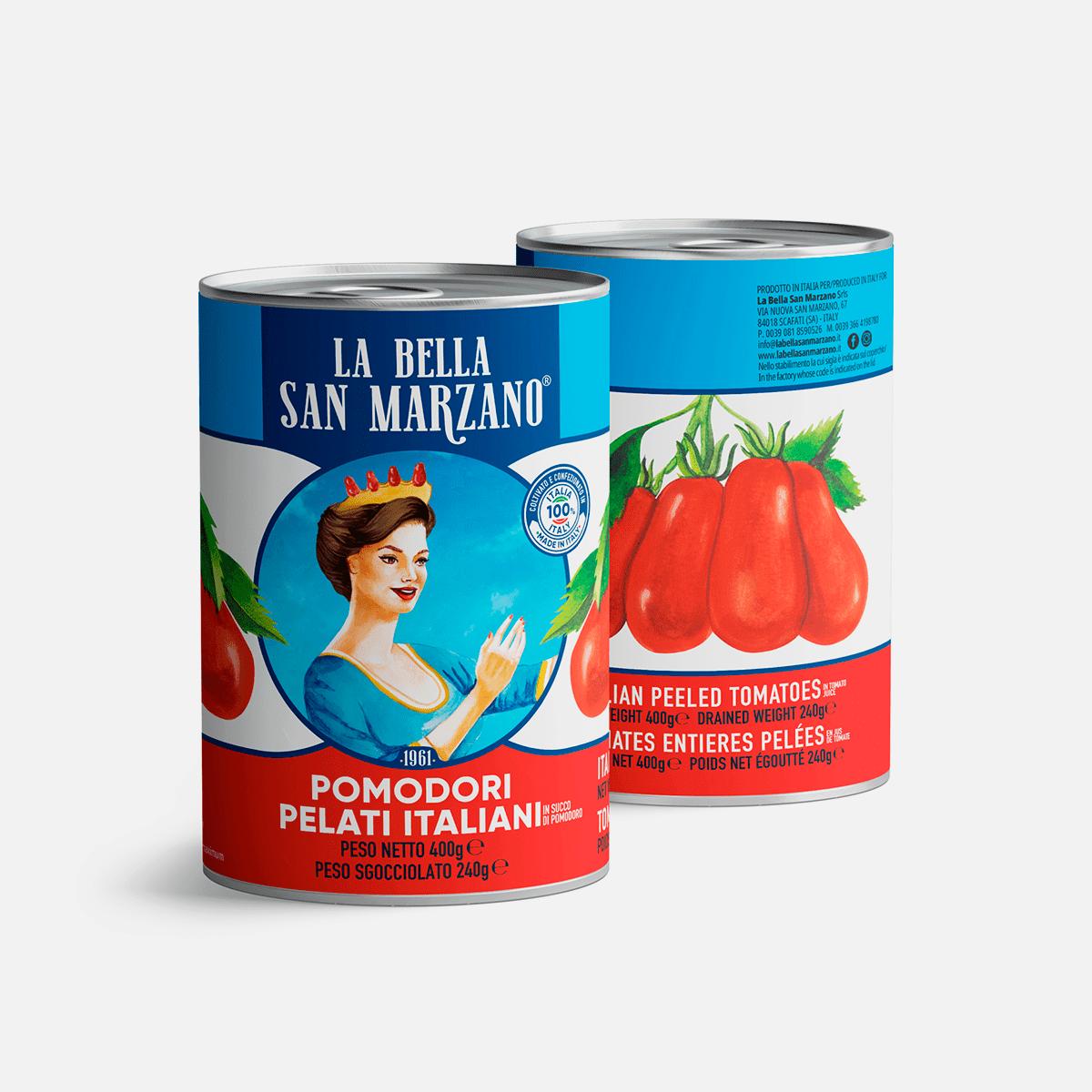 La bella San Marzano Italian Peeled tomatoes Dolceterra Italian