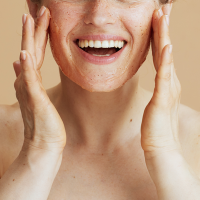 Face and Body Scrub with olive oil