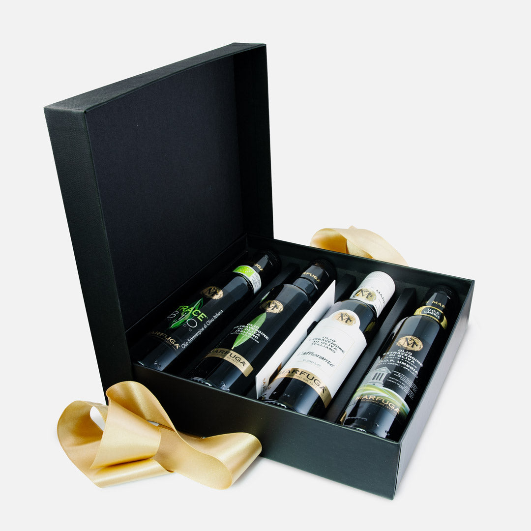 Coffret cadeau Marfuga : coffret cadeau exquis d'huile d'olive italienne