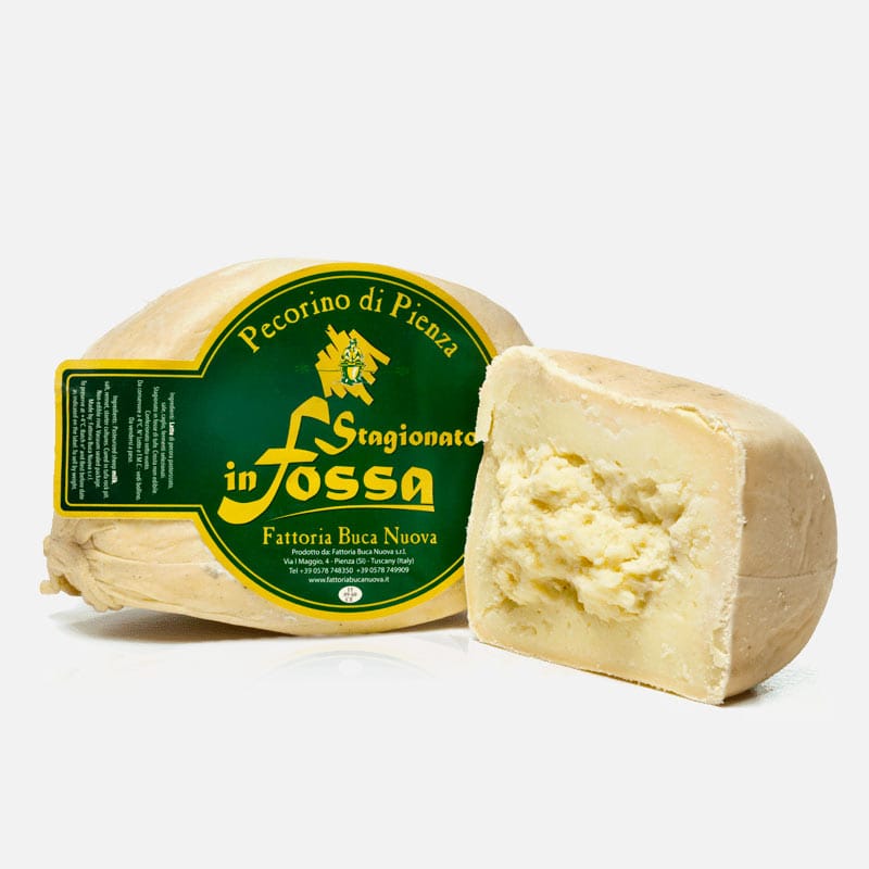 Aging Tuscan Pecorino Cheese in a cave