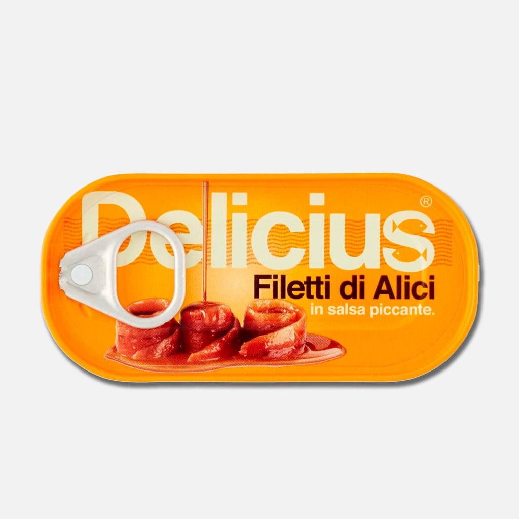 Spicy Anchovy Fillets in Olive Oil | Italian Anchovies with Chili