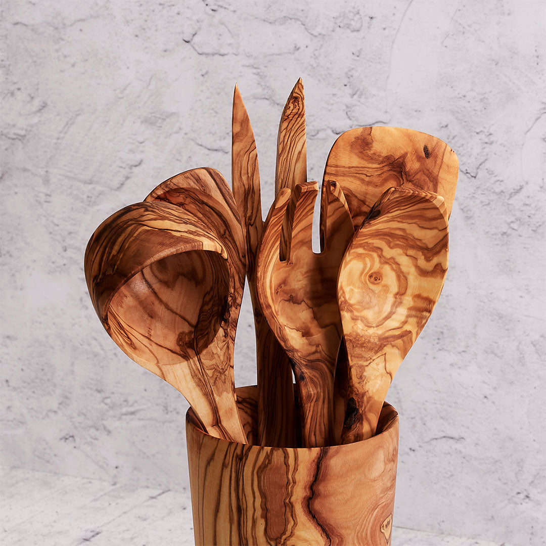 Premium Cutlery Set – Olive Wood Kitchen Collection