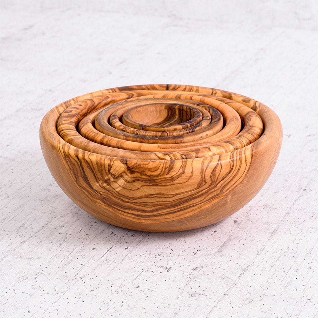 Olive Wood Mini Bowls Set