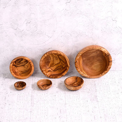 Olive Wood Mini Bowls Set