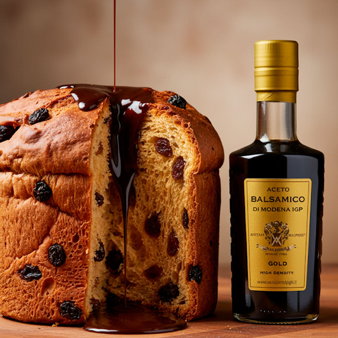 Panettone with cream of Balsamic Vinegar of Modena IGP