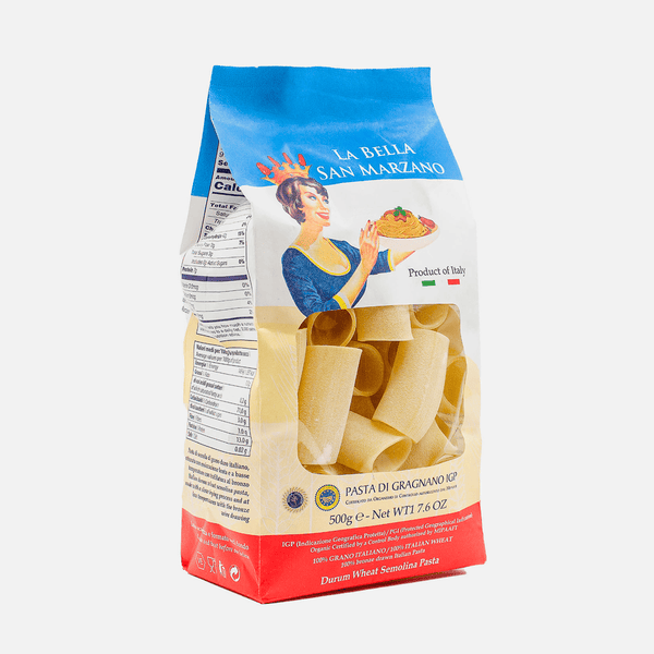 Paccheri di Gragnano IGP – La Bella San Marzano Artisanal Italian Pasta (500g)