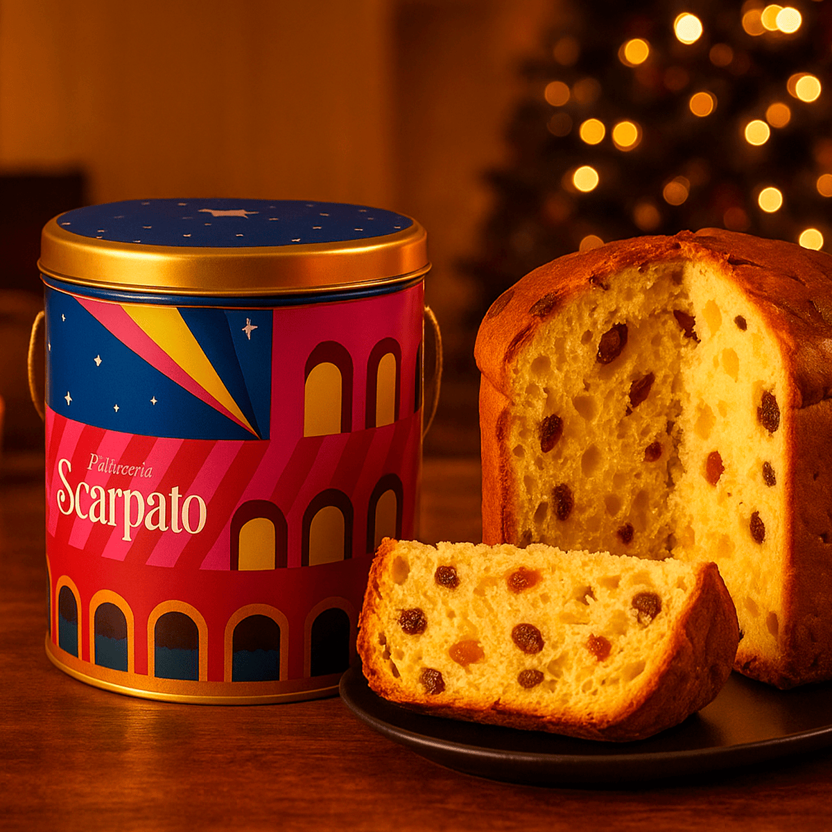 Classic Gourmet Panettone Tin Box – Limited Edition
