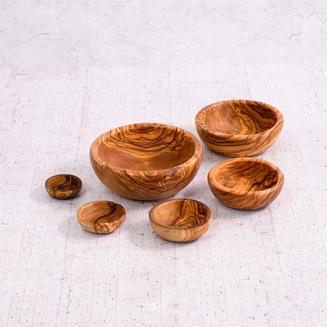 Olive Wood Mini Bowls Set