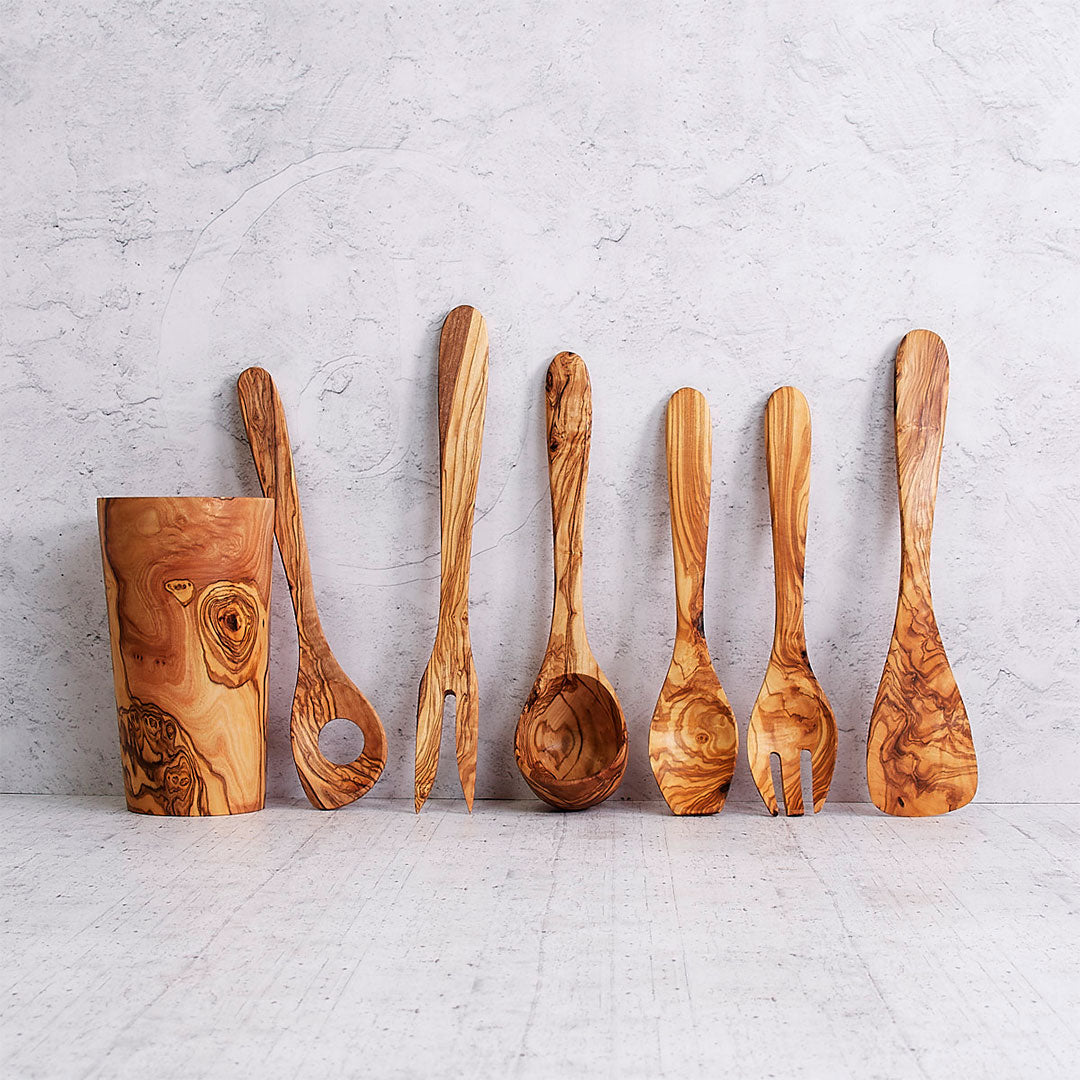Premium Cutlery Set – Olive Wood Kitchen Collection