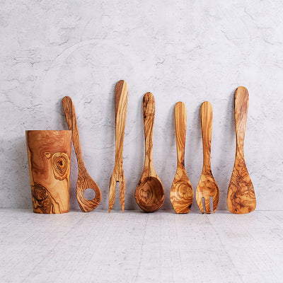 Premium Cutlery Set – Olive Wood Kitchen Collection