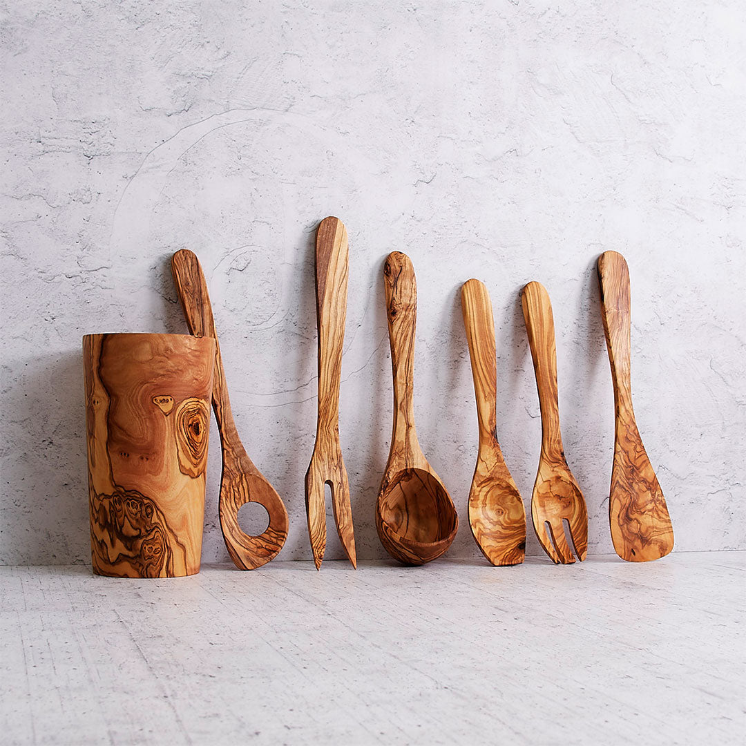 Premium Cutlery Set – Olive Wood Kitchen Collection