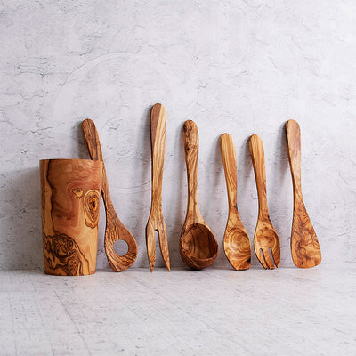 Premium Cutlery Set – Olive Wood Kitchen Collection