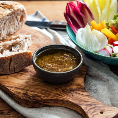 Bagna cauda Italian dish of Piedmontese cuisine - Ancient recipe