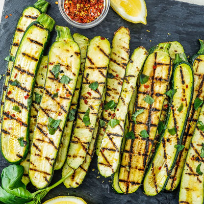 Courgettes grillées à l'huile d'olive