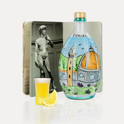 'Limoncello Sorrento' - Hand-Painted Jar & Italy Book