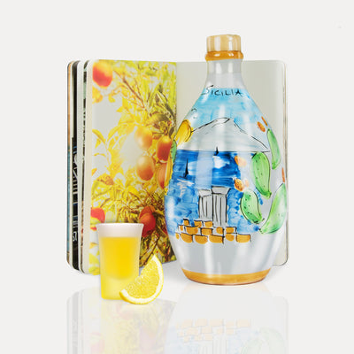 'Limoncello Sorrento' - Hand-Painted Jar & Italy Book