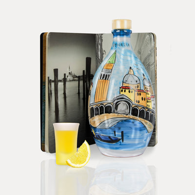'Limoncello Sorrento' - Hand-Painted Jar & Italy Book