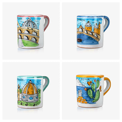 4 PCS Mugs 'Memoritaly' Collection 01