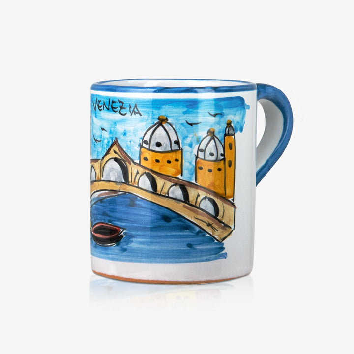 3772 a italy hand painted pottery plate and coffee mug 'Venezia Memoritaly Mug'