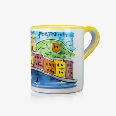 'Portofino Memoritaly Mug' - Hand-painted