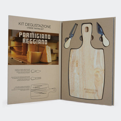 Tasting Kit 'Wooden Book Set' Original Parmigiano Reggiano
