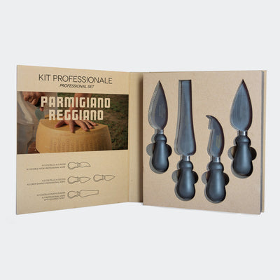 Pack de 4 couteaux à fromage professionnels 'Caravaggio' Parmigiano Reggiano