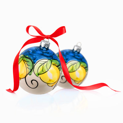 LEMON Hand-painted Christmas Balls Ornaments
