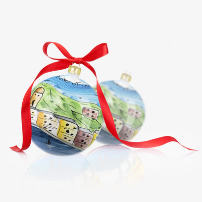 PORTOFINO Hand-Painted Christmas Balls Ornaments