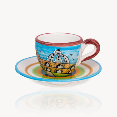 "Roma" - Hand-painted Coffee Cup Memoritaly
