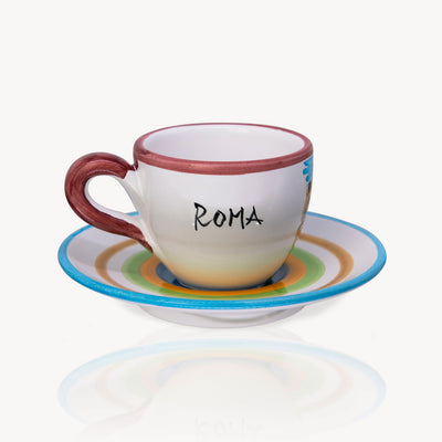 "Roma" - Hand-painted Espresso Cup
