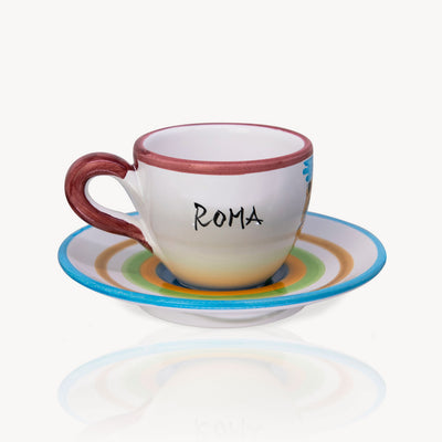 "Roma" - Hand-painted Coffee Cup