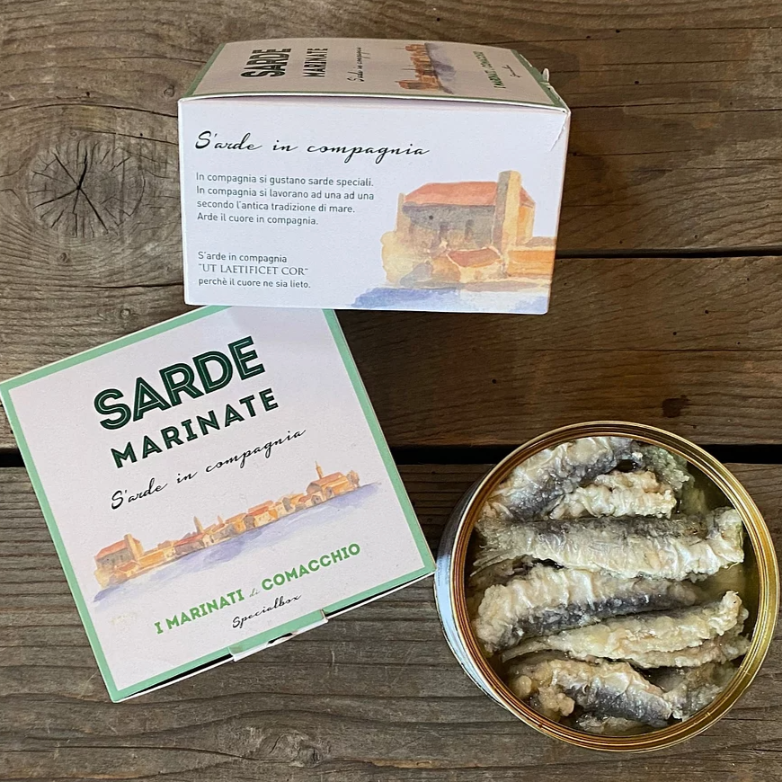 Sarde Marinata Selvatica SLOW FOOD Traditional of Comacchio Valleys