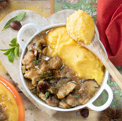 Polenta and Porcini Mushrooms