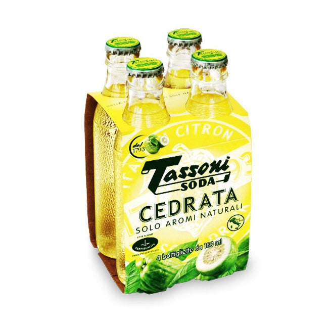 Cedrata Tassoni Soda (4 x 18 cl) Historic Italian Drink