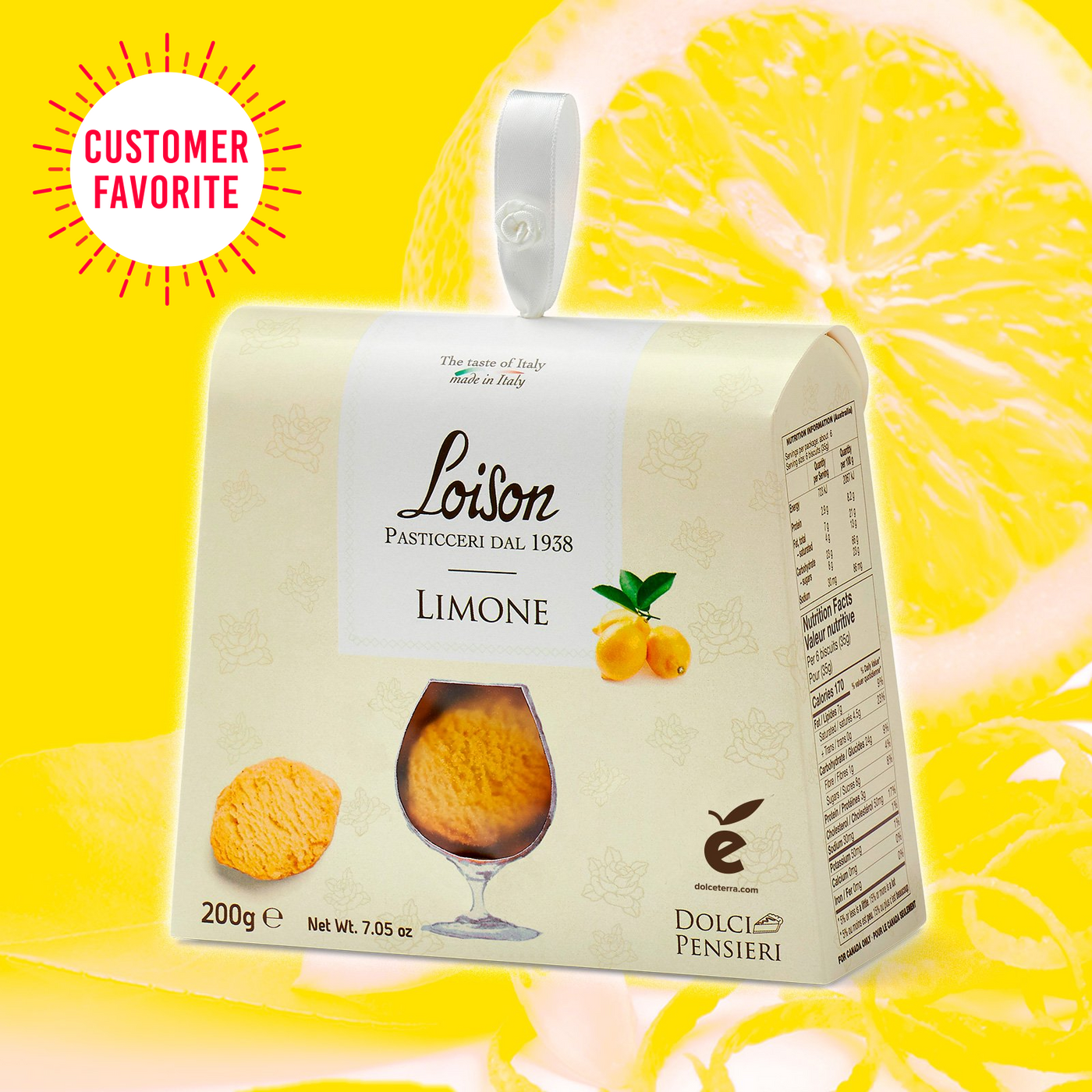 'Limone' Dolceterra Biscotti Amalfitani By Loison Pasticceria Gift Boxes