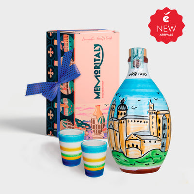 'Urbino' - Handmade Jar Limoncello and two Glasses