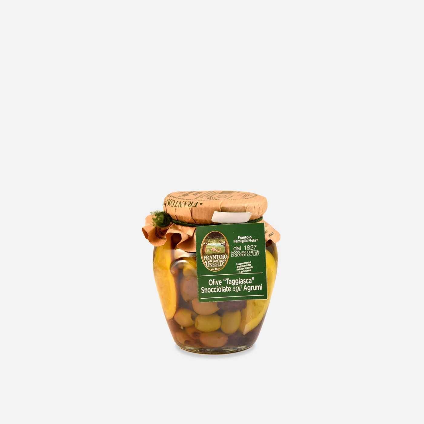 Olives Taggiasca dénoyautées et Agrumes