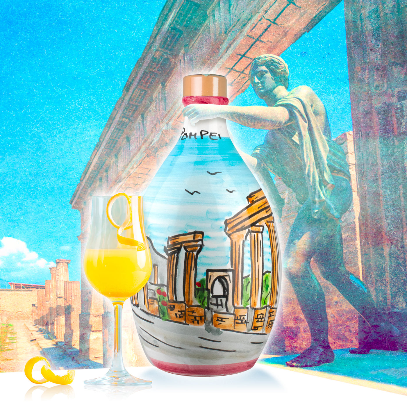 Pompei Handmade Jar Limoncello: Crafted Citrus Elegance from Pompei