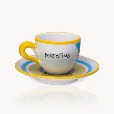 "Portofino" - Hand-painted Coffee Cup