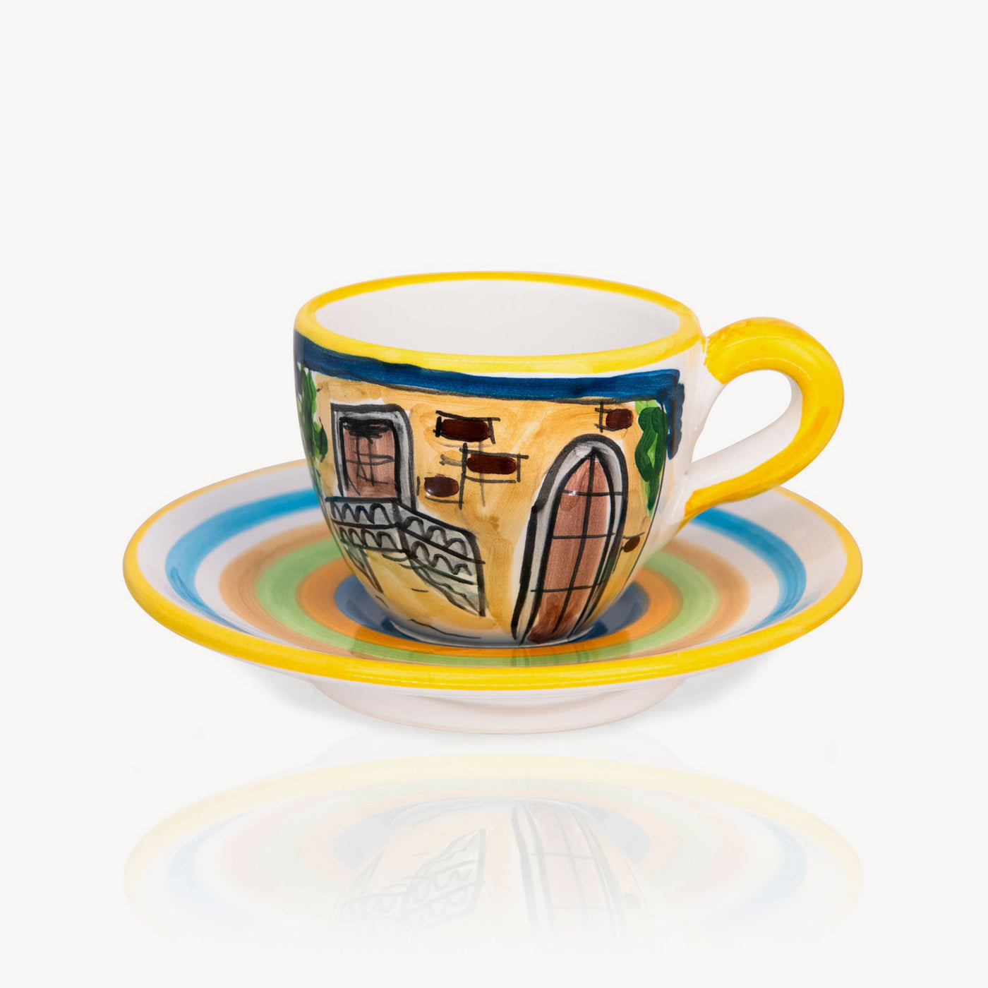 "Romeo & Juliet" - Hand-painted Coffee Cup Memoritaly