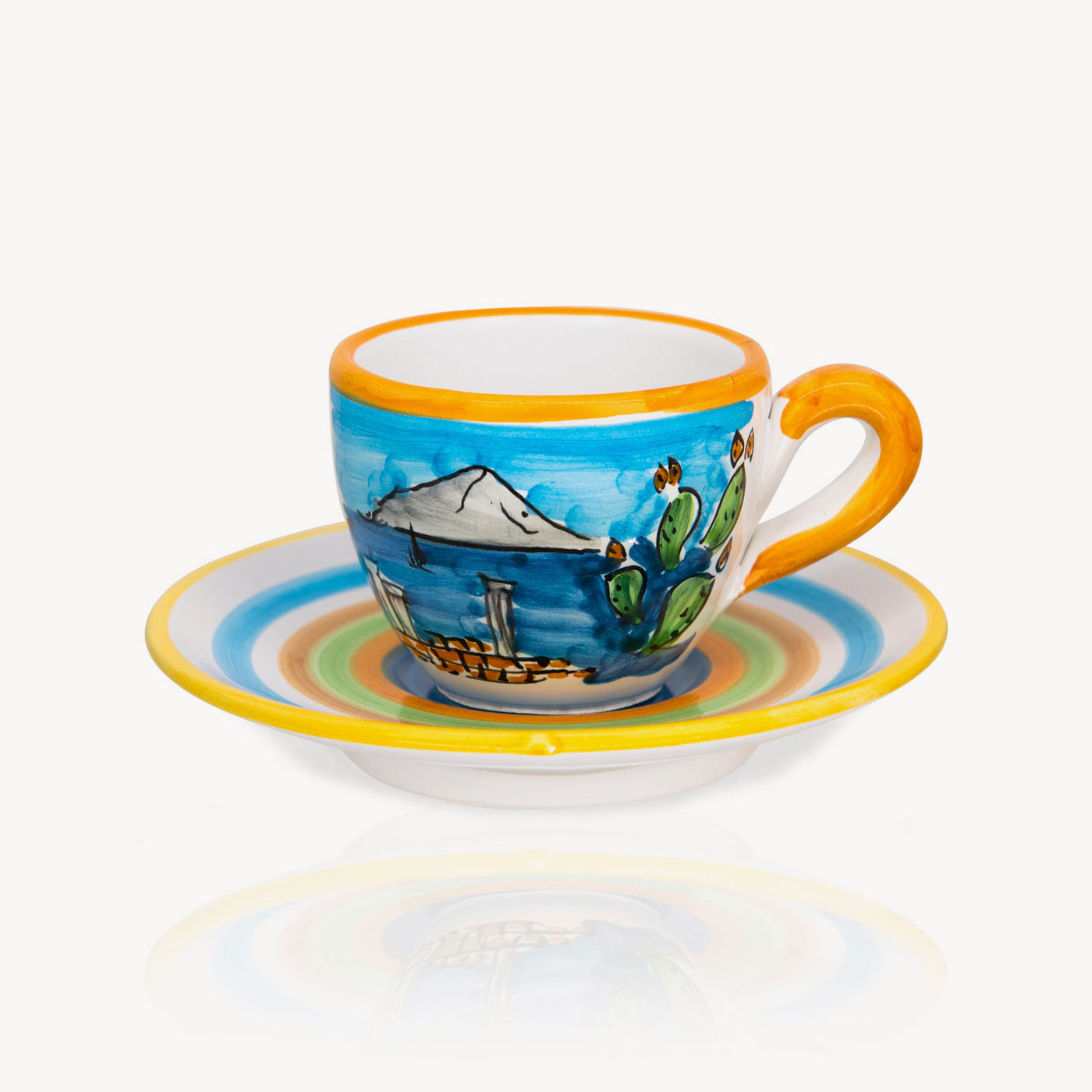 "Sicilia" - Hand-painted Coffee Cup Memoritaly